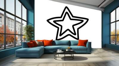 hand drawn vector star Wall mural