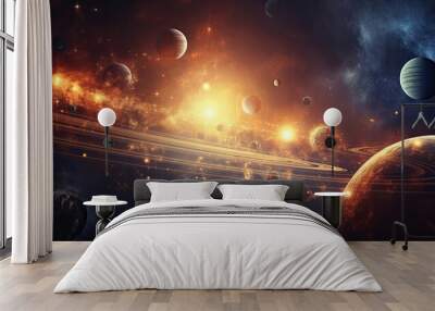 planet and space Wall mural