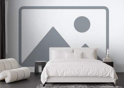 no photo thumbnail graphic element. no found or available image in the gallery or album. flat pictur Wall mural