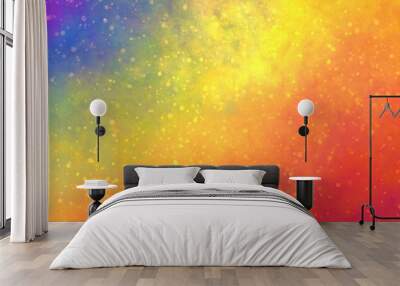 multicolor rainbow bright rich cheerful festive cute art background with texture and small dots Wall mural