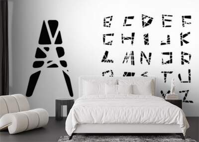 alphabet abstract Wall mural