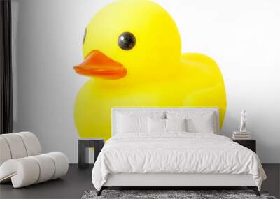 bath Yellow Rubber Duck  on isolate background Wall mural