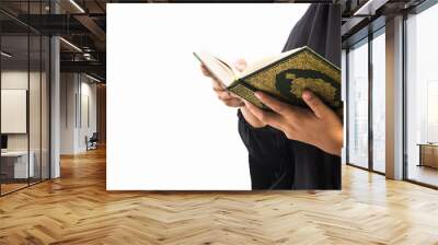 Koran in hand - holy book of Muslims( public item of all muslims )Koran in hand muslims woman Wall mural