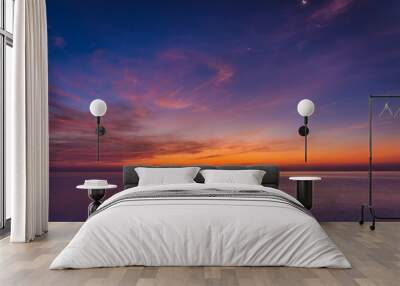 Sea and sky in Twilight time Wall mural