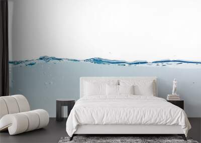 Water splash with bubbles of air, isolated  background Wall mural