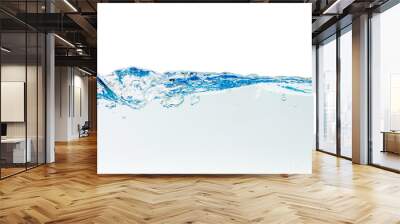 Water splash with bubbles of air, isolated  background Wall mural