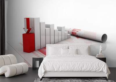 3d illustration Financial crisis concept, Economic Crisis. Business concept
 Wall mural