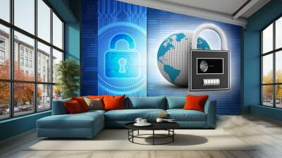 3d rendering world protection concept Wall mural