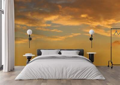 Sky and clouds after sunset,twilight sky background. Wall mural