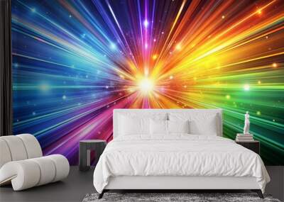 abstract background with rays Wall mural