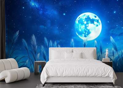 planet earth and moon Wall mural