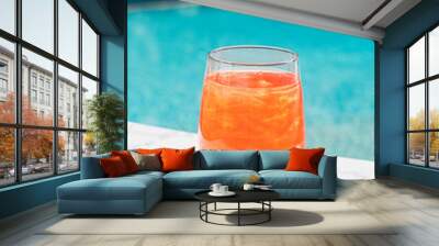 Orange Cocktail by The Pool Wall mural