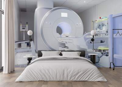 Nuclear magnetic resonance imaging laboratory with high technology contemporary equipment Wall mural