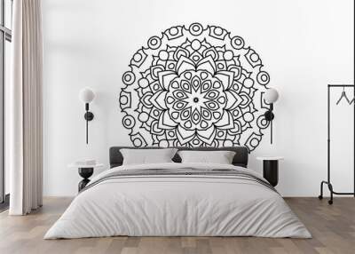 Ornamental round lace ornament Wall mural