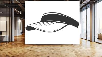 Cap with visor isolated on white background. Vector illustration Wall mural