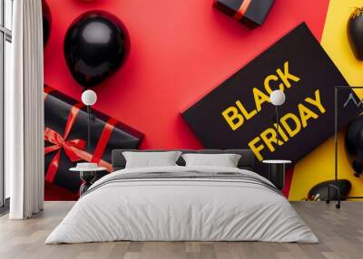 Black Friday Sale background Wall mural