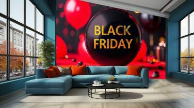 Black Friday Sale background Wall mural