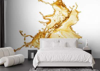 splash of strokes of gold paint. splashes of gold paint Wall mural