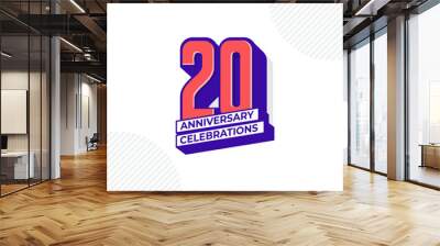 anniversary celebrations Logo Colletions Template Wall mural