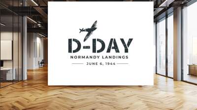 d-day normandy landing 1944 memorial design template Wall mural