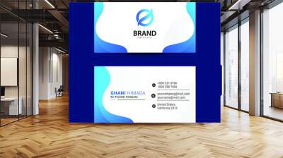 Elegant business card design template. Wall mural