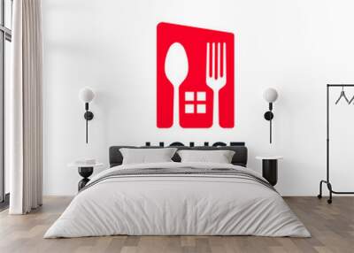 house restaurant logo design concept. Wall mural