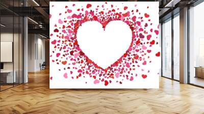 A heart shape postcard. Wall mural