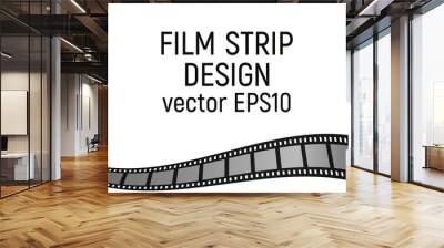 Gray film strip design. Wall mural