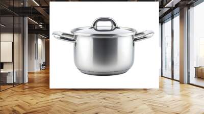 stainless steel cooking pot isolated png transparent background Wall mural