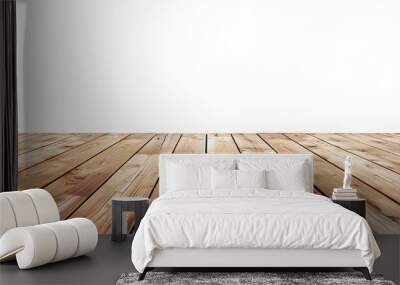 wooden floor isolated png white background Wall mural