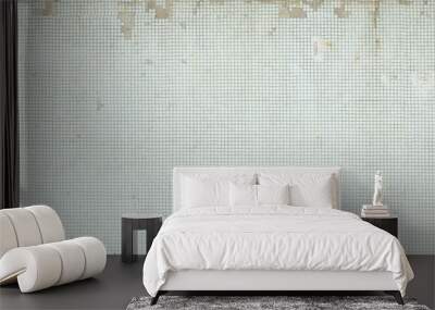 the texture of the old wall, decorated with a lot of square small tiles. wall in the style of archit Wall mural