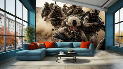 US Army Special Forces Group soldier. Neural network AI generated art Wall mural