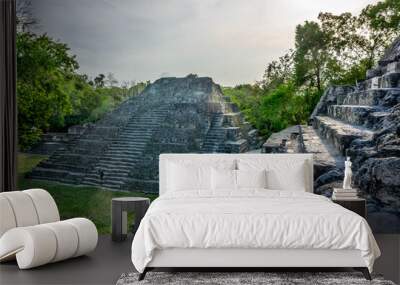 Yaxha Sacred ruins -  City of Pyramids and Temples, Guatemala. Wall mural