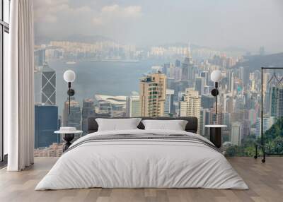 Hong Kong cityscape from Victoria Peak Wall mural