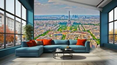 Panoramic view of Paris, France Wall mural