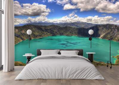 Quilotoa crater lake, Ecuador Wall mural