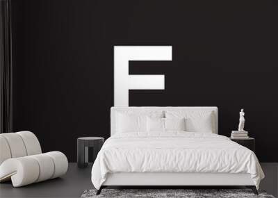 Font letter logo design with background. Wall mural