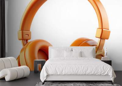 Isolated 3D render illustration of a headphone headset icon
 Wall mural