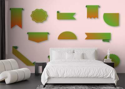 Origami Discount Sticker Set Design Wall mural