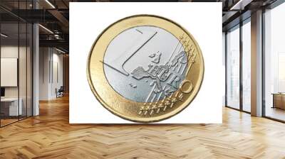 euro coin isolated on white background Wall mural