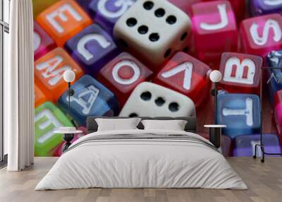 dices and beads Wall mural