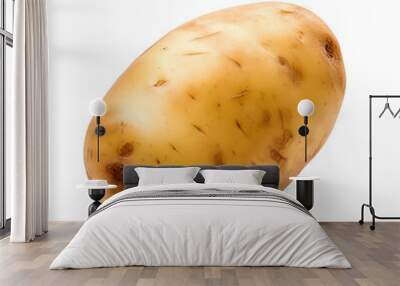 potatoes isolated on white Wall mural