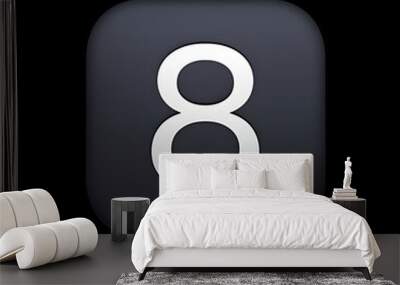 Number 8 Emoji
 Wall mural