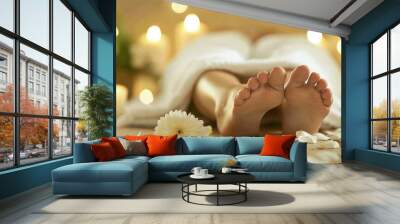 Get rid of cellulite with a relaxing foot massage. It will also help slim your legs and hips. Wall mural