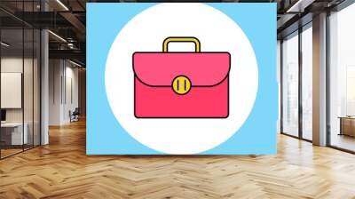 Briefcase vector icon sign symbol Wall mural