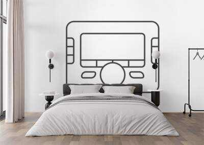 Car radio vector icon sign symbol Wall mural