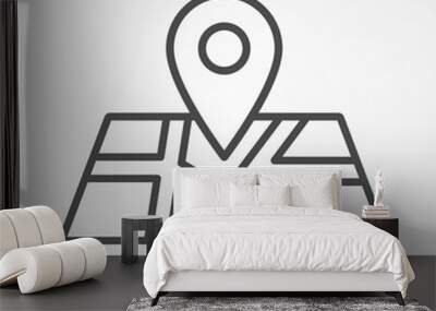 Map vector icon sign symbol Wall mural