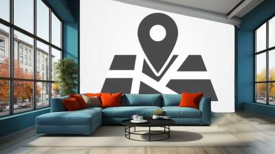 Map vector icon sign symbol Wall mural