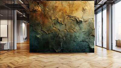 Elegant brown marble background with captivating abstract pattern beauty of natural stone textured surface blending shades of orange and yellow creates modern and artistic wallpaper design Wall mural