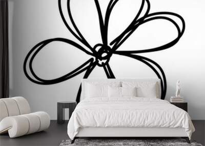 Doodle flower Wall mural